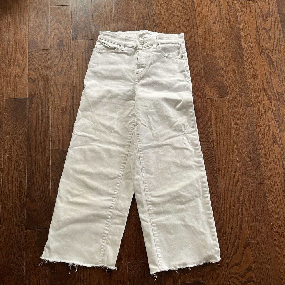 Uniqlo white high rise jeans